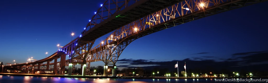 Blue Water Bridge iPhone Panoramic Wallpapers Download