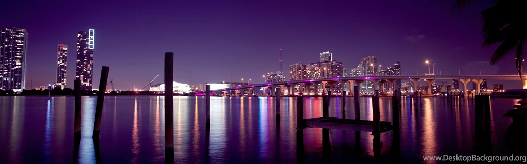 Miami Skyline iPhone Panoramic Wallpapers Download