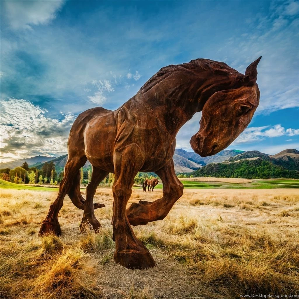 Wild Horse In Grassland iPad Air Wallpapers Download