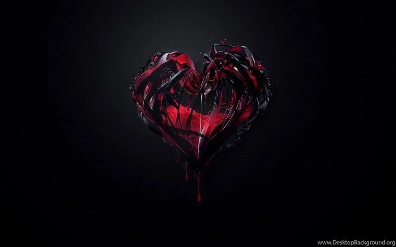 3d Black And Red Heart Wallpaper 800x500jpg Desktop Background