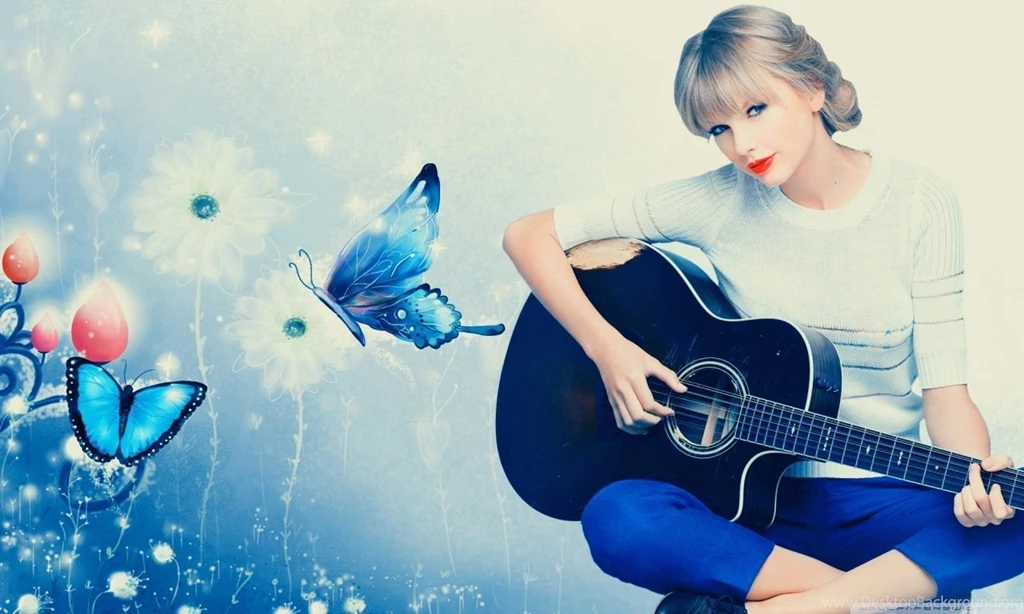 Taylor Swift Playing Guitar HD Desktop Wallpapers : High Definition ...