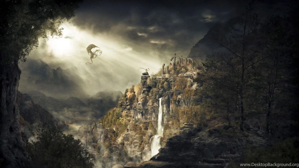 Skyrim Wallpapers Dragon Battle
