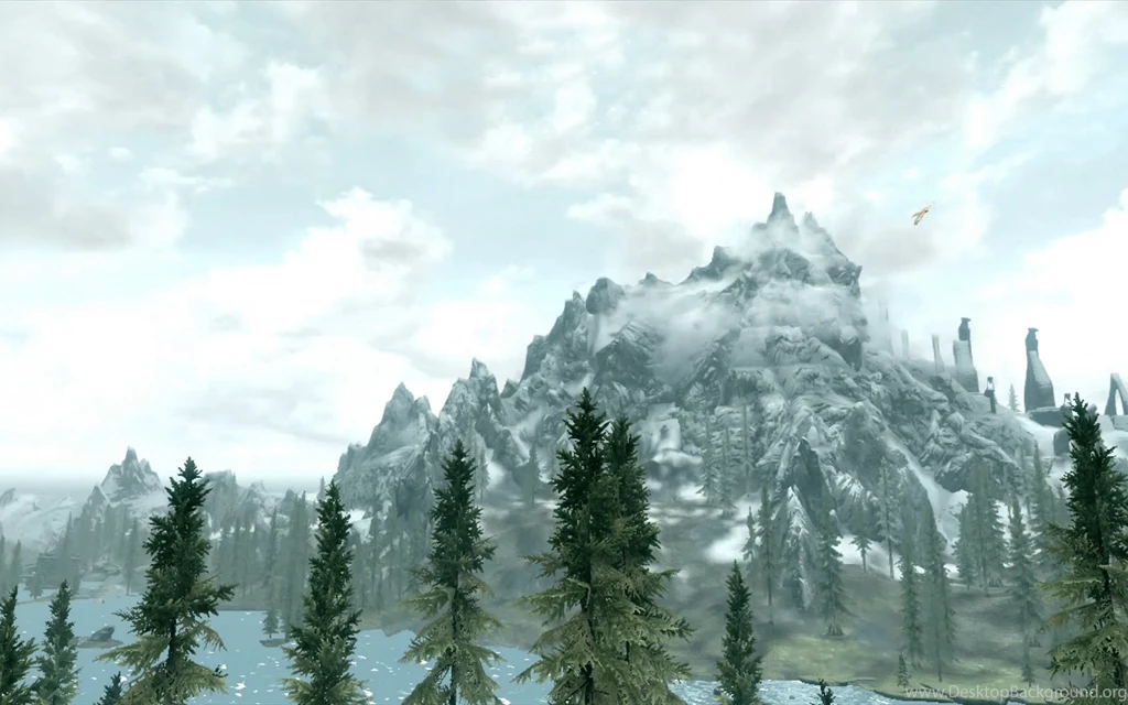 Skyrim Wallpapers Scenic Mountain View