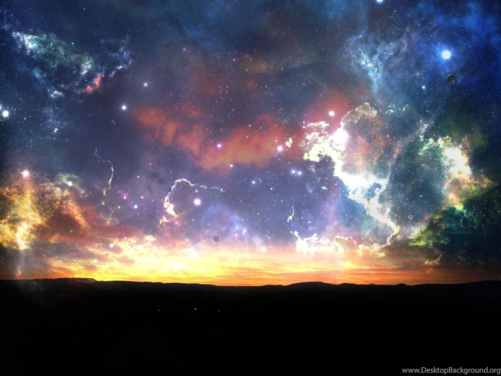 Horizon Outer Space Skyscapes Stars Wallpapers (