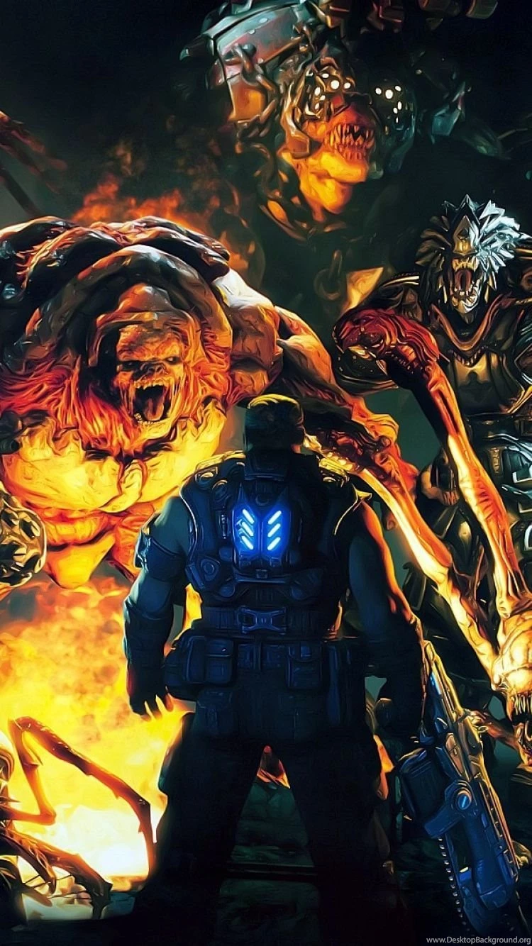 Download Wallpapers 750x1334 Gears Of War, Character, Monsters ...