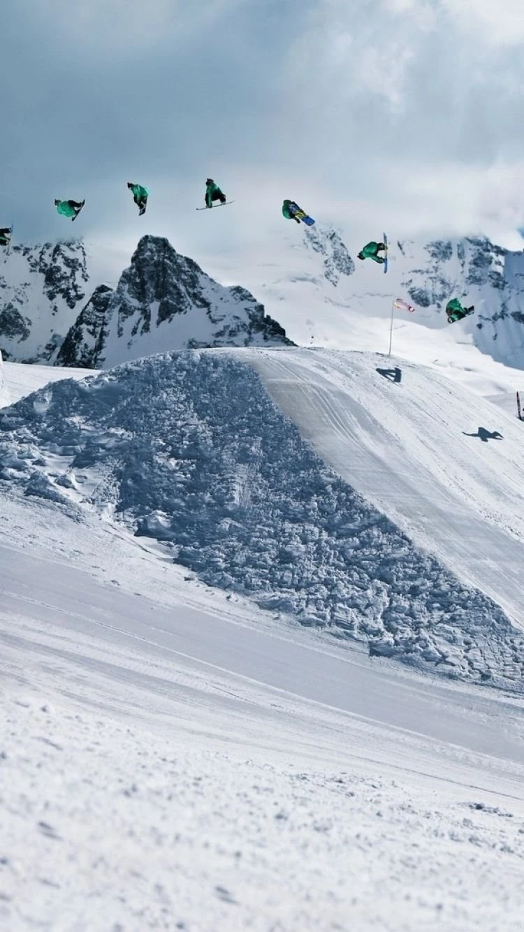 Download Wallpapers 750x1334 Snowboarding, Red Bull, Trick ...