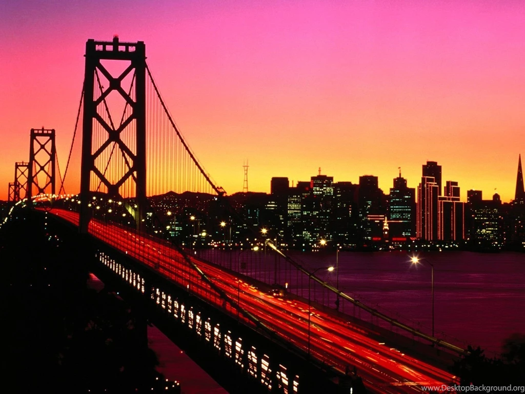 Golden Gate Bridge At Night In San Francisco Desktop Wallpapers ...