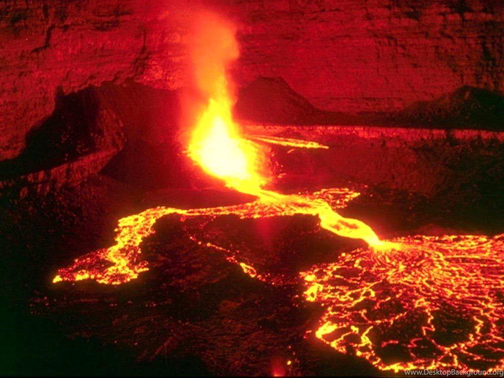 Volcano Lava Eruption Wallpaper.