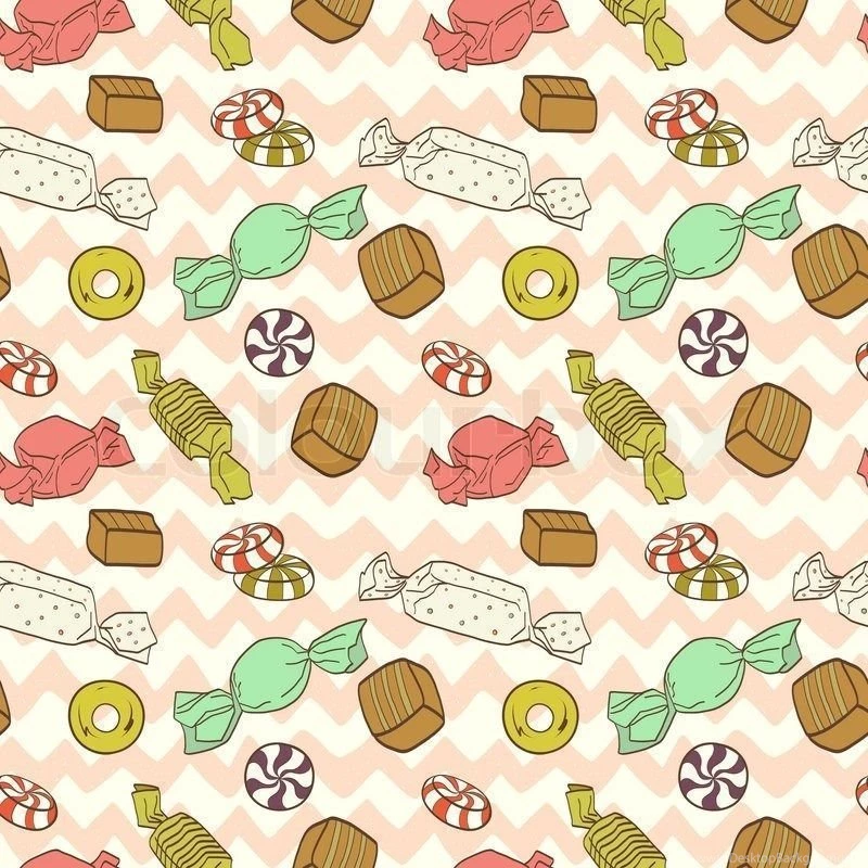 Candy Lollipops Seamless Pattern Background, Vector Illustration ...