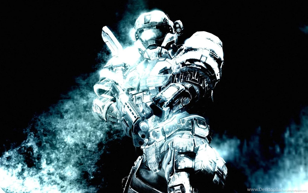 Download 1680x1050 Master Chief In Blue Halo Wallpapers