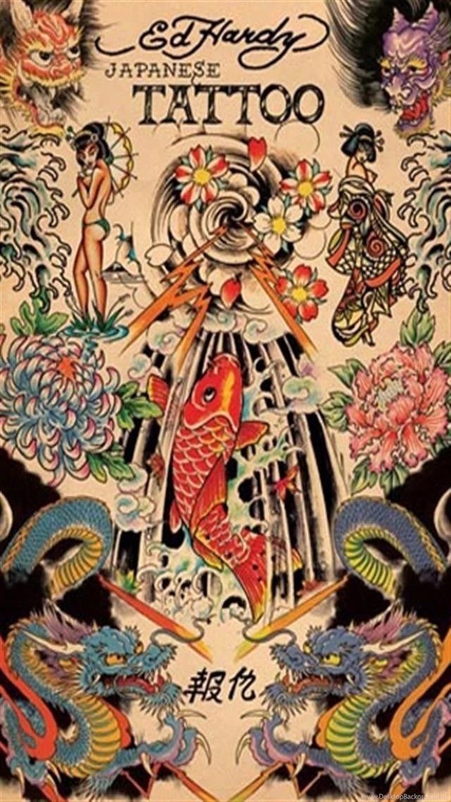 ED Hardy Japanese Tattoo 123mobileWallpapers.com