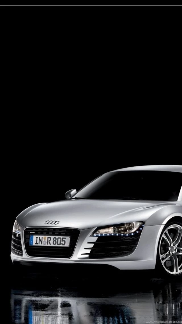 Silver Audi R8 iPhone 5 Wallpapers