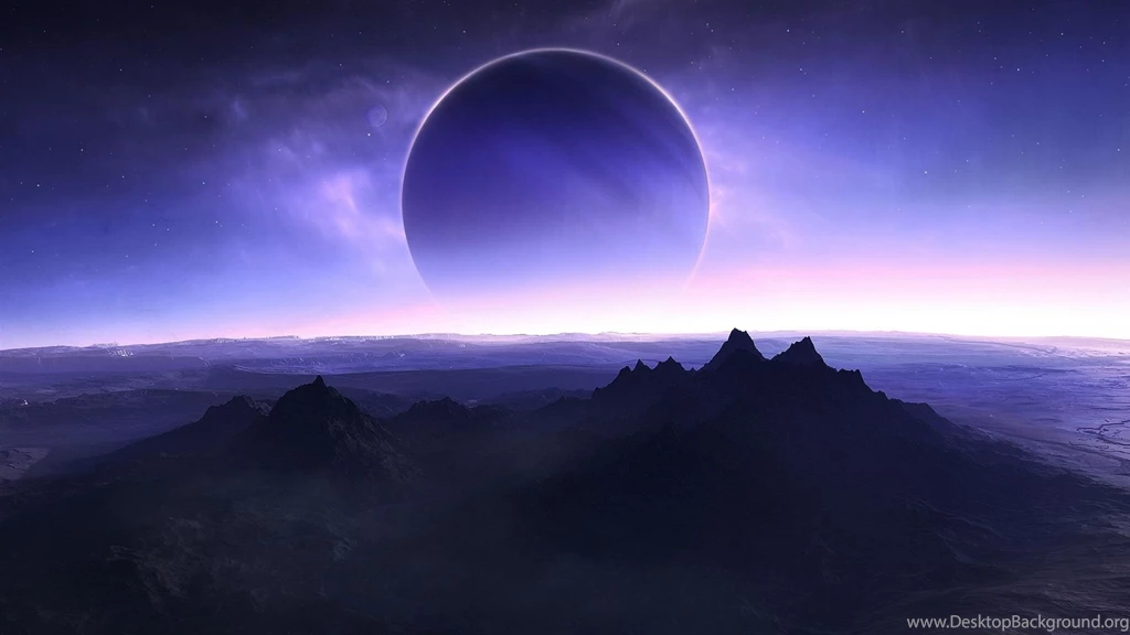 Universe 1080P, Blue, Space, Moon, Twilight, 1920x1080 HD ...