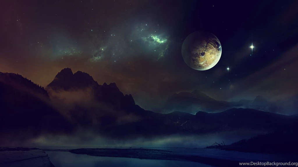 Download Wallpapers 1920x1080 Space, Planet, Light, Night, Sky Full ...