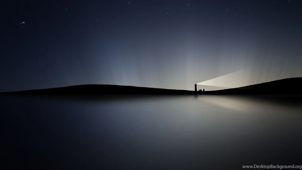 Download Wallpapers 2560x1440 Night, Water, Lighthouse, Shining Mac ...