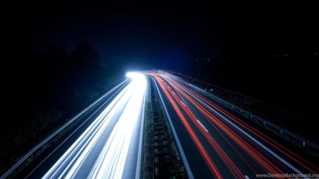 Highway Light Trails At Night Mac Wallpapers Download