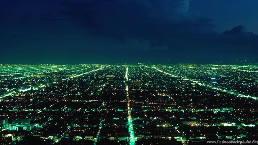 Download 1920x1080 Green City Lights Wallpapers