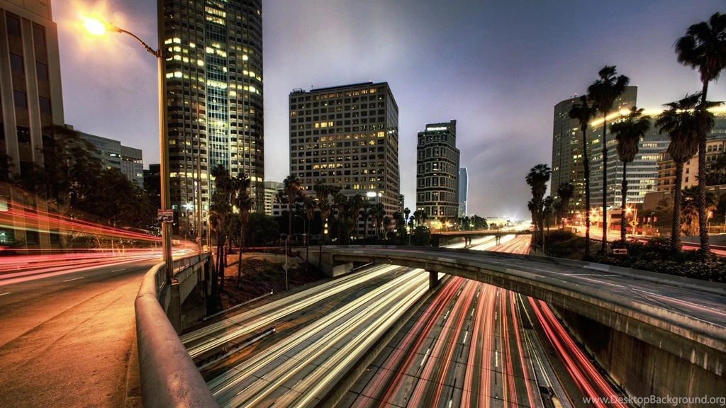 Other: Los Angeles Highways Long Exposure City Lights Wallpapers ...