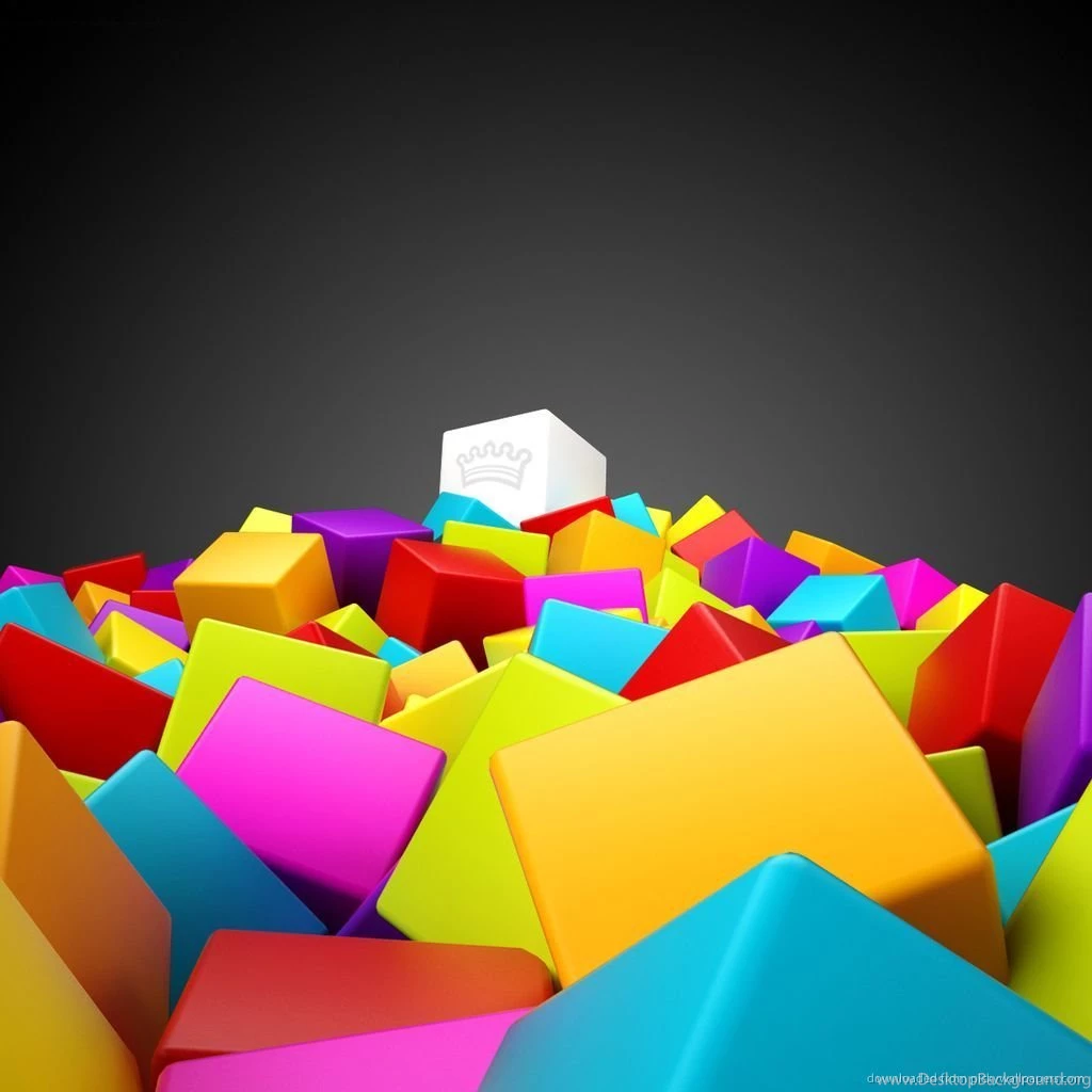 Download Cool 3D Colorful Cubes Wallpapers For iPad 2