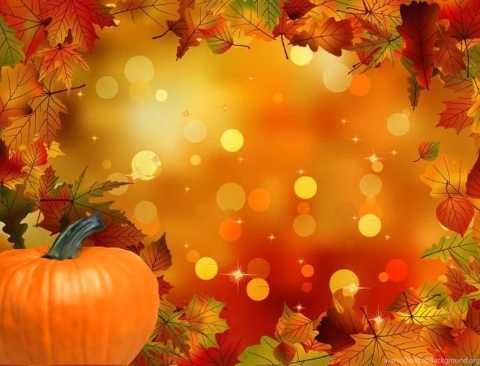 Autumn Pumpkings Vector Backgrounds
