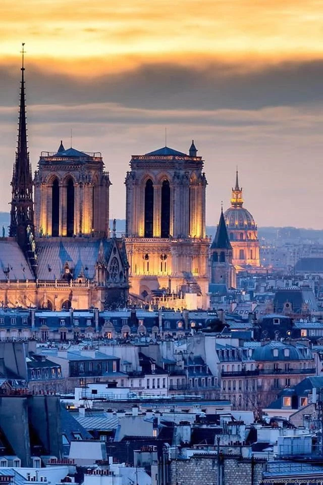 Romantic Paris Night iPhone 4s Wallpapers Download