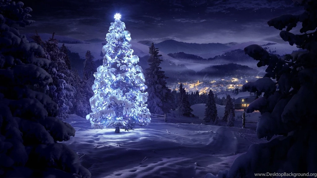 Christmas Tree In The Snow, Winter, Forest, Decoration, Holidays ...