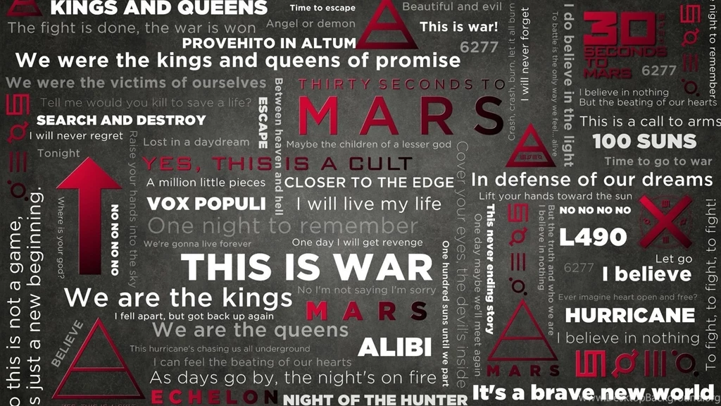Download Wallpapers 1920x1080 30 Seconds To Mars, Words, Symbol ...