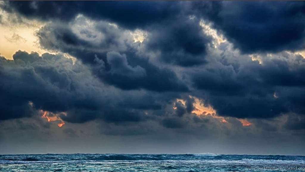 Download Wallpapers 3840x2160 Clouds, Sea, Storm, Gloomy, Heavy ...