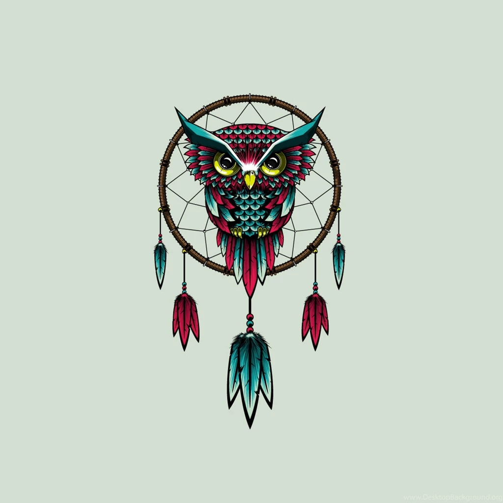 Download Wallpapers 2048x2048 Owl, Bird, Dreamcatcher, Art New iPad ...