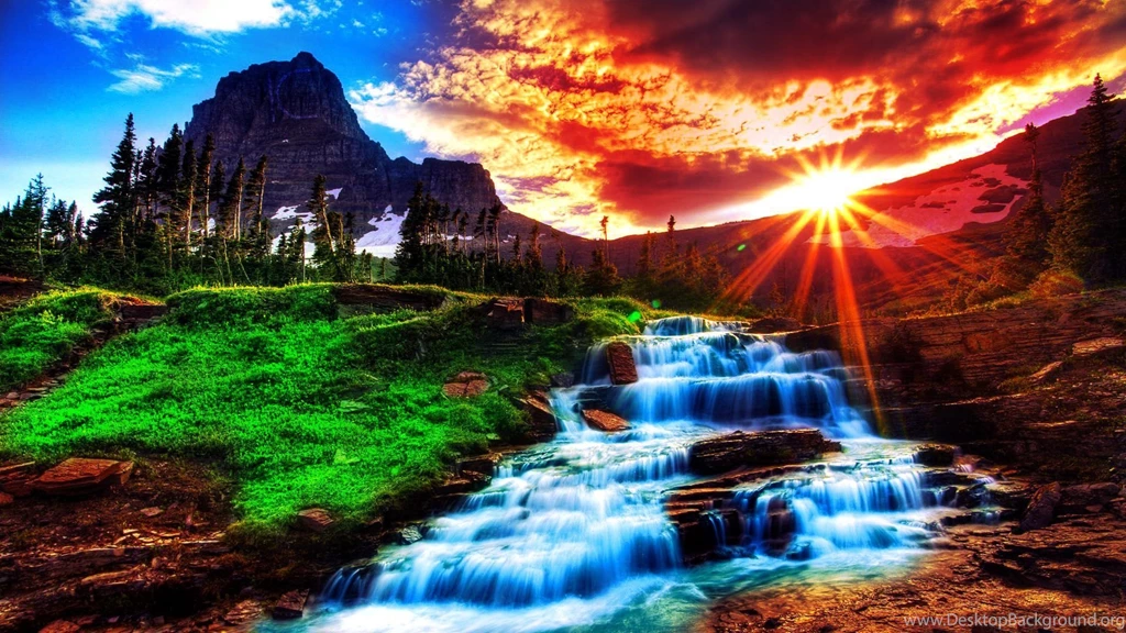 Spring Waterfall Desktop Wallpapers Zibrato