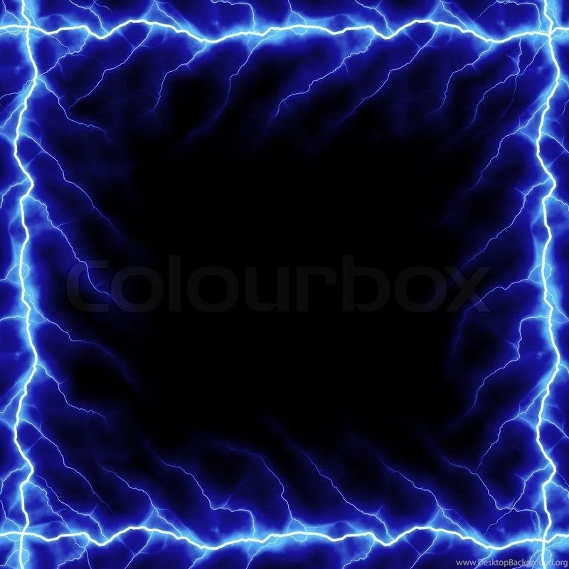 Bolts Of Lightning Isolated Over A Black Backgrounds