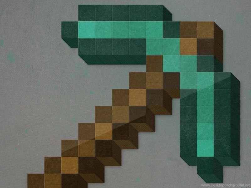 Minecraft Pickaxe iPhone iPad Desktop Wallpapers