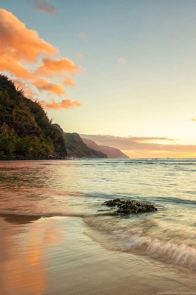 Hawaii Ocean Coast Sunset iPhone Wallpapers