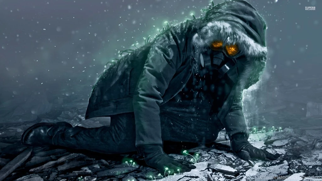 Man With A Gas Mask Crawling Wallpapers Artistic Wallpapers