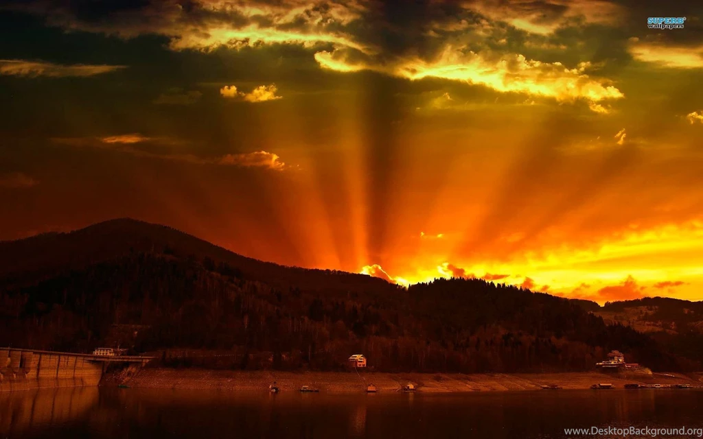 Sunrise Behind The Mountains Wallpapers   Nature Wallpapers