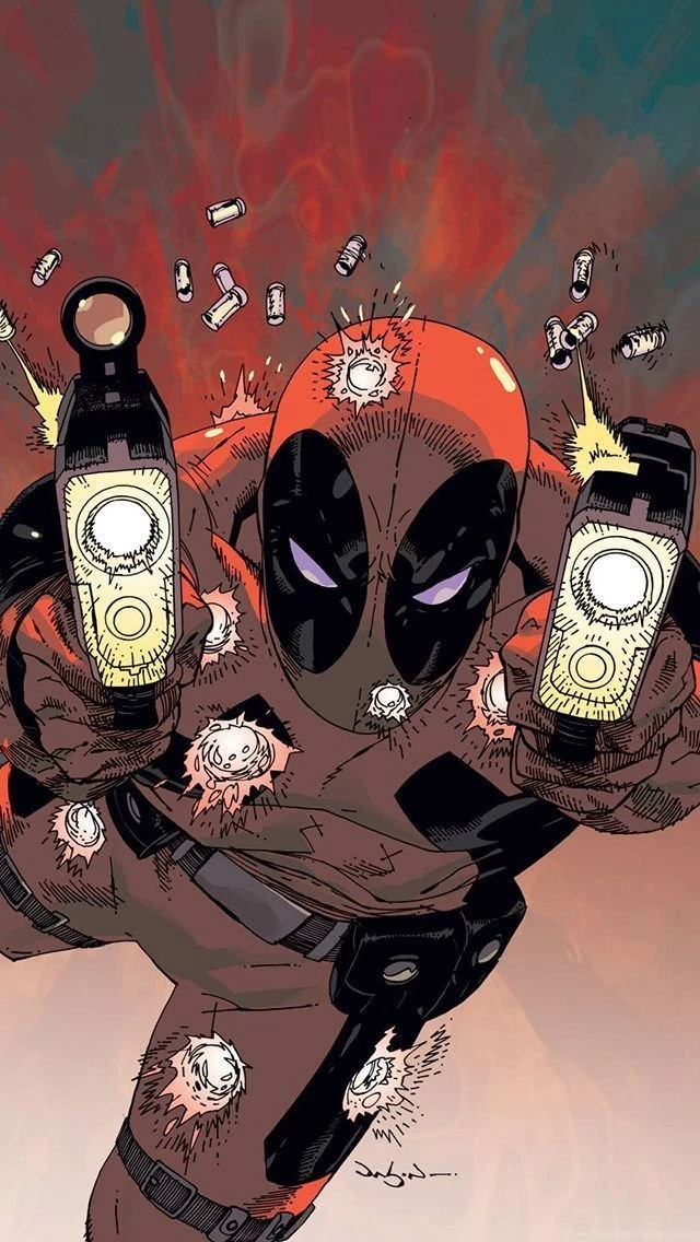 Diving Deadpool iPhone 5 Wallpapers (640x1136)