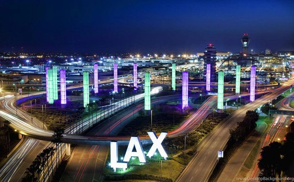 Los Angeles International Airport At Night