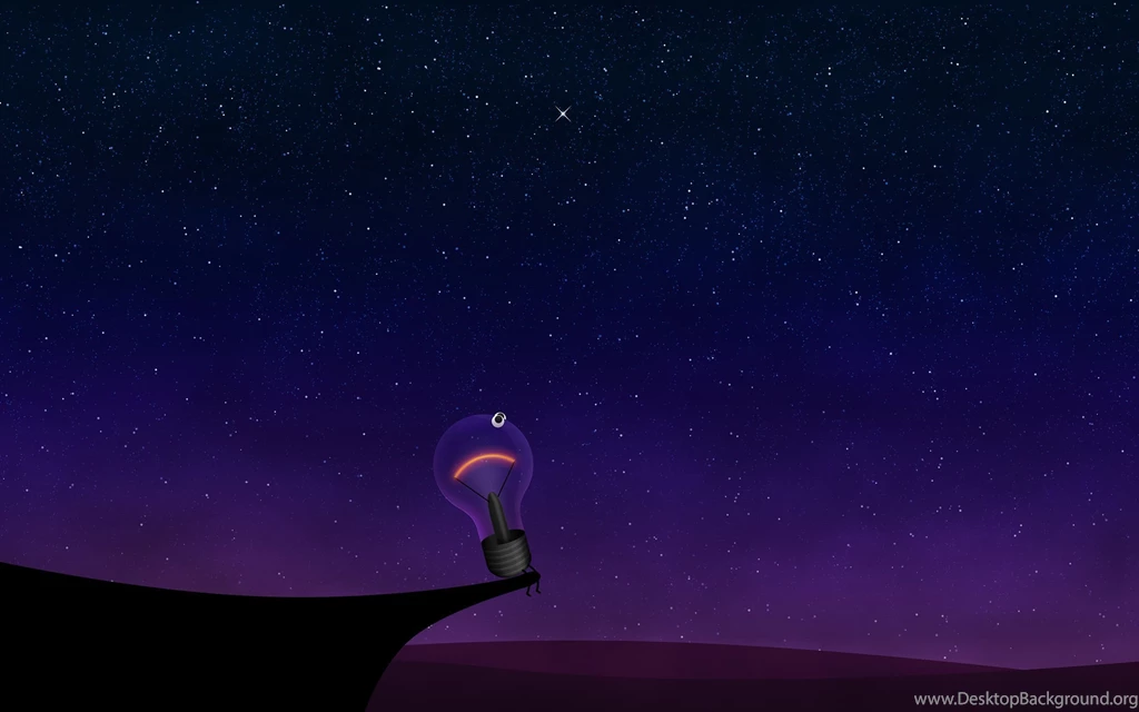 Lamp, Stars, Night
