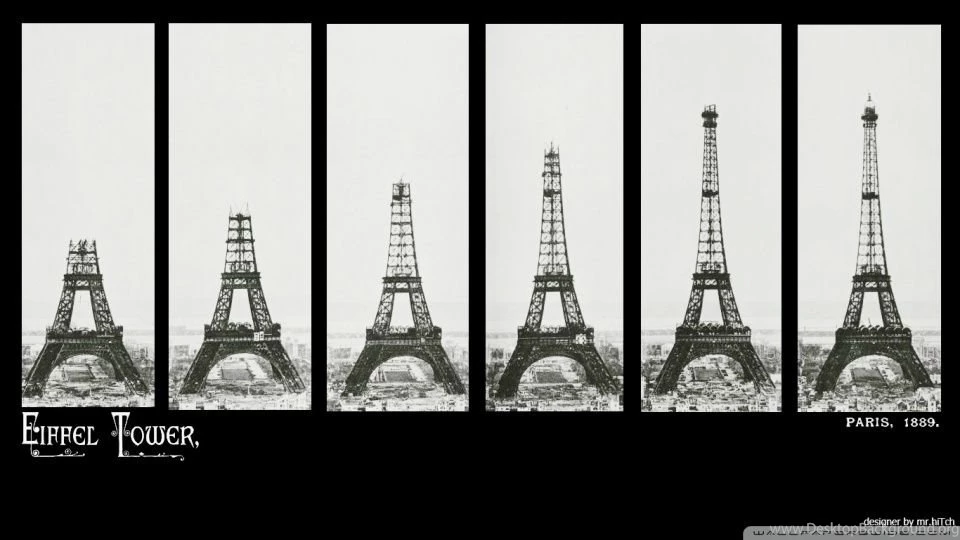 Eiffel Tower Construction HD Desktop Wallpapers : High Definition ...