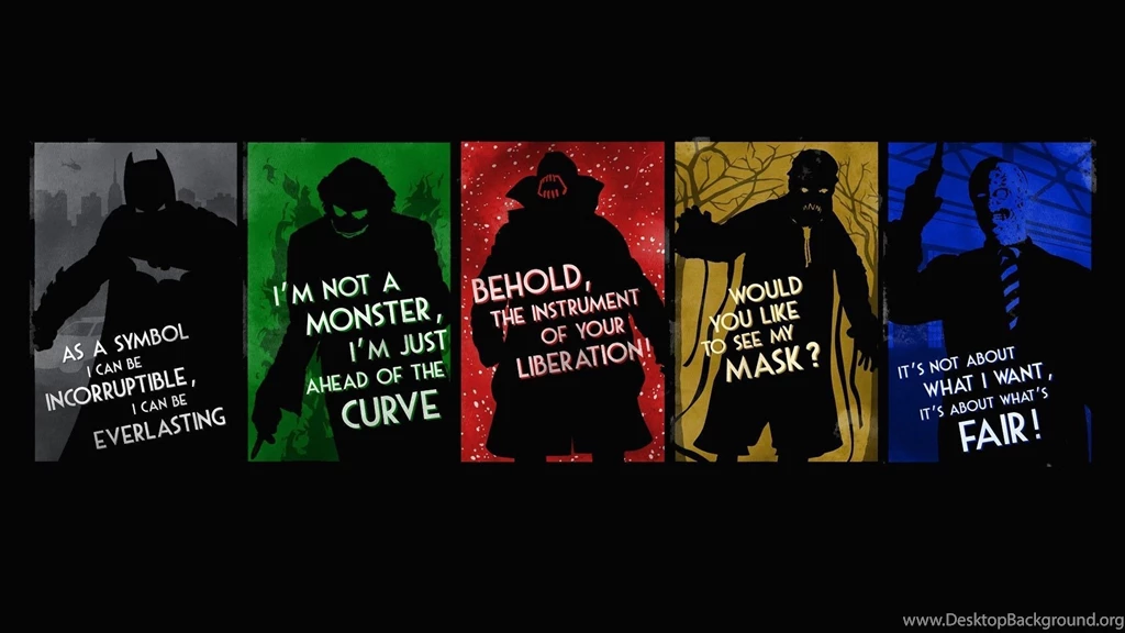 Batman Characters, Joker, Bane, Two face, Scarecrow, Vector ...