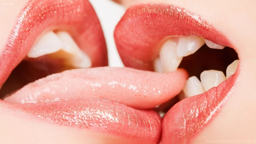 Romantic Couple Lips Kiss Flame Wide Wallpapers