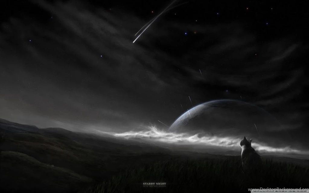 Starry Night HD Desktop Wallpapers : High Definition : Fullscreen ...