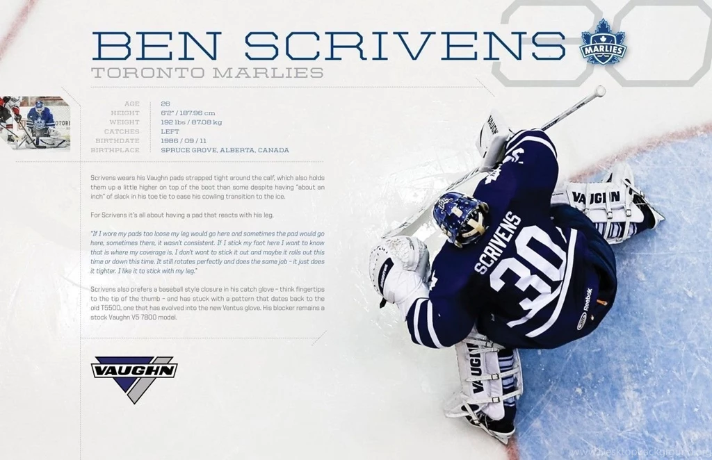 InGoal Desktop Wallpapers Presented By Vaughn Hockey   Ben Scrivens ...