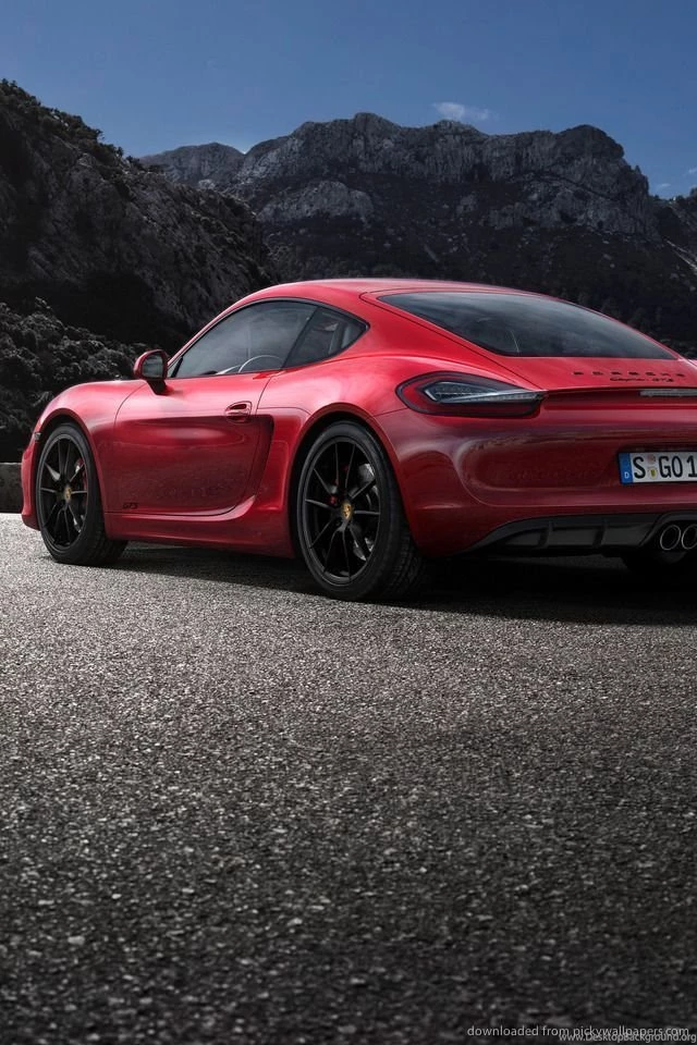 Download Porsche Cayman GTS Back Wallpapers For iPhone 4