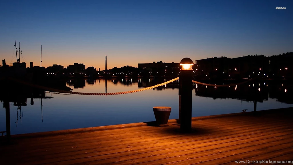 Harbor At Night Wallpapers Artistic Wallpapers