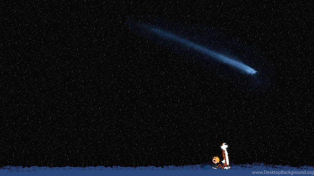 Calvin And Hobbes Looking At The Night Sky HD Wallpapers ...