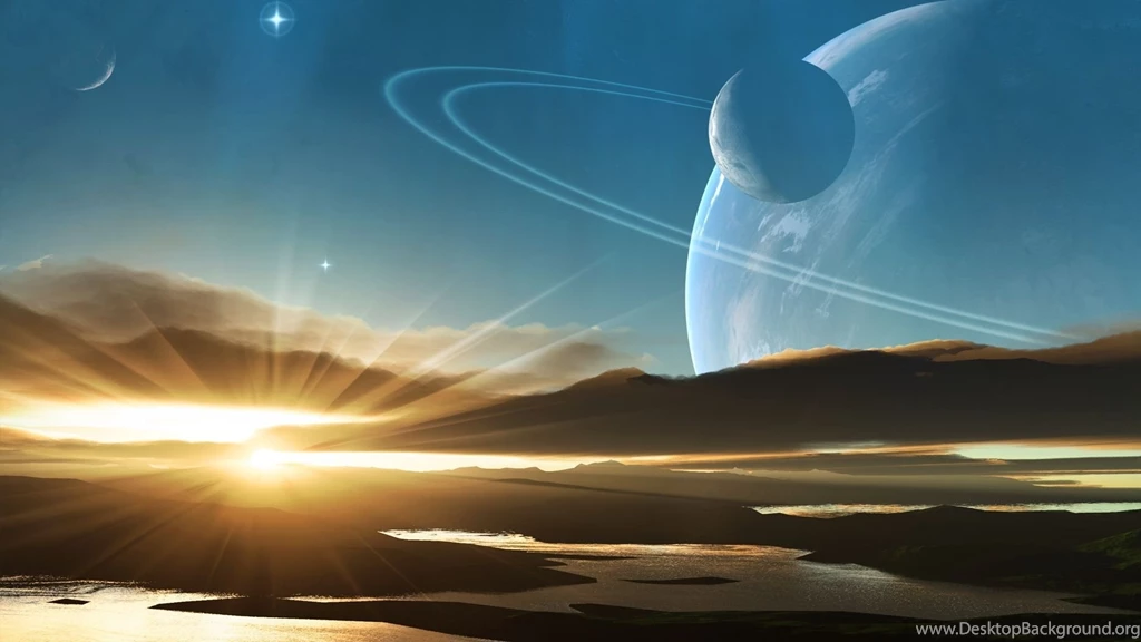 Download Wallpapers 1920x1080 Planet, Light, Saturn, Drawing Full ...