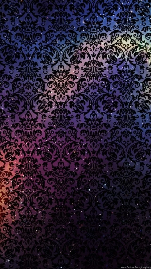 640x1136 Outer Space Damask Iphone 5 Wallpapers