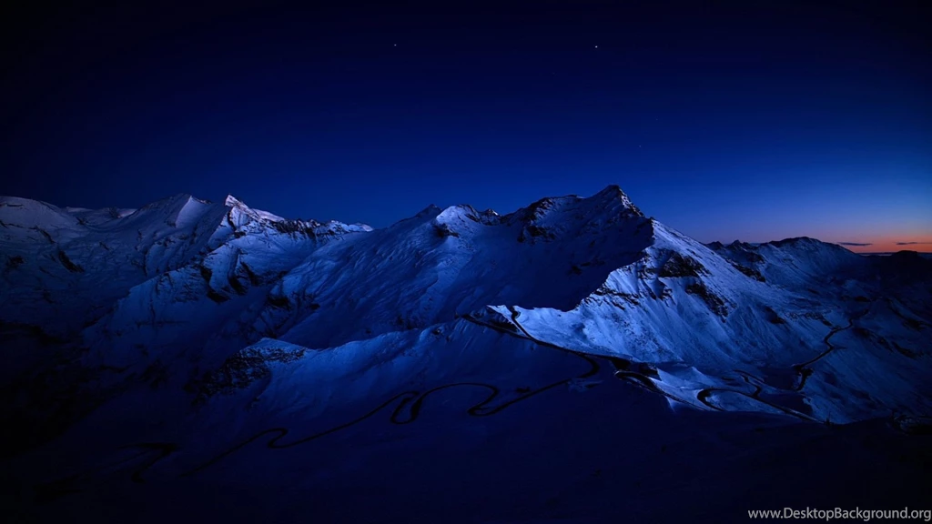 Download Wallpapers 1920x1080 Mountains, Night, Sky, Road, Bends ...