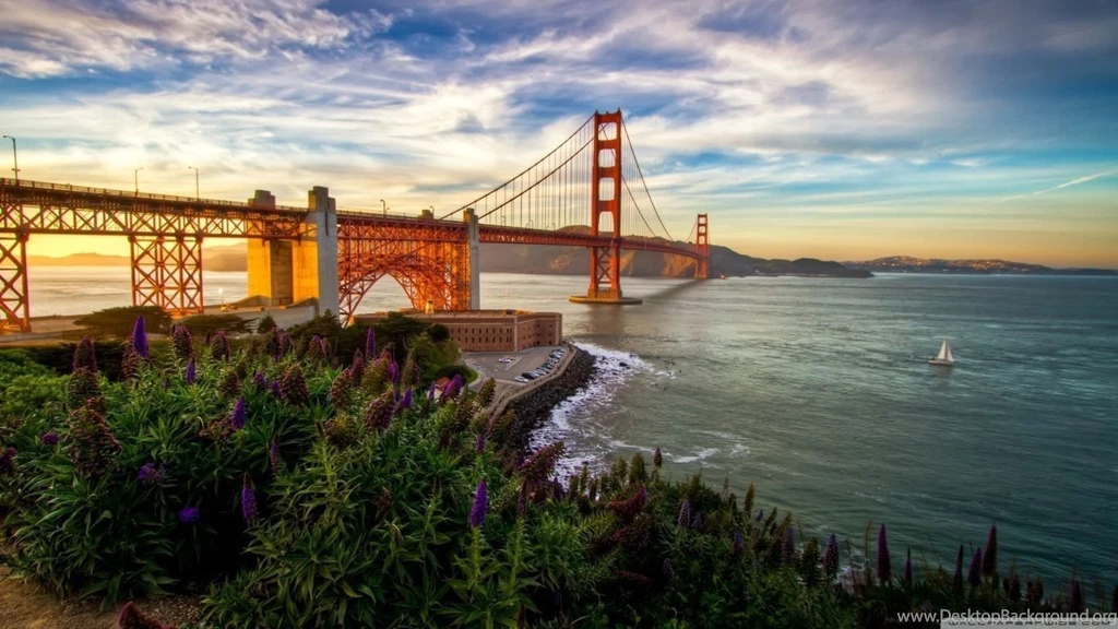 Golden Gate Bridge Sunset HD Desktop Wallpapers : High Definition ...